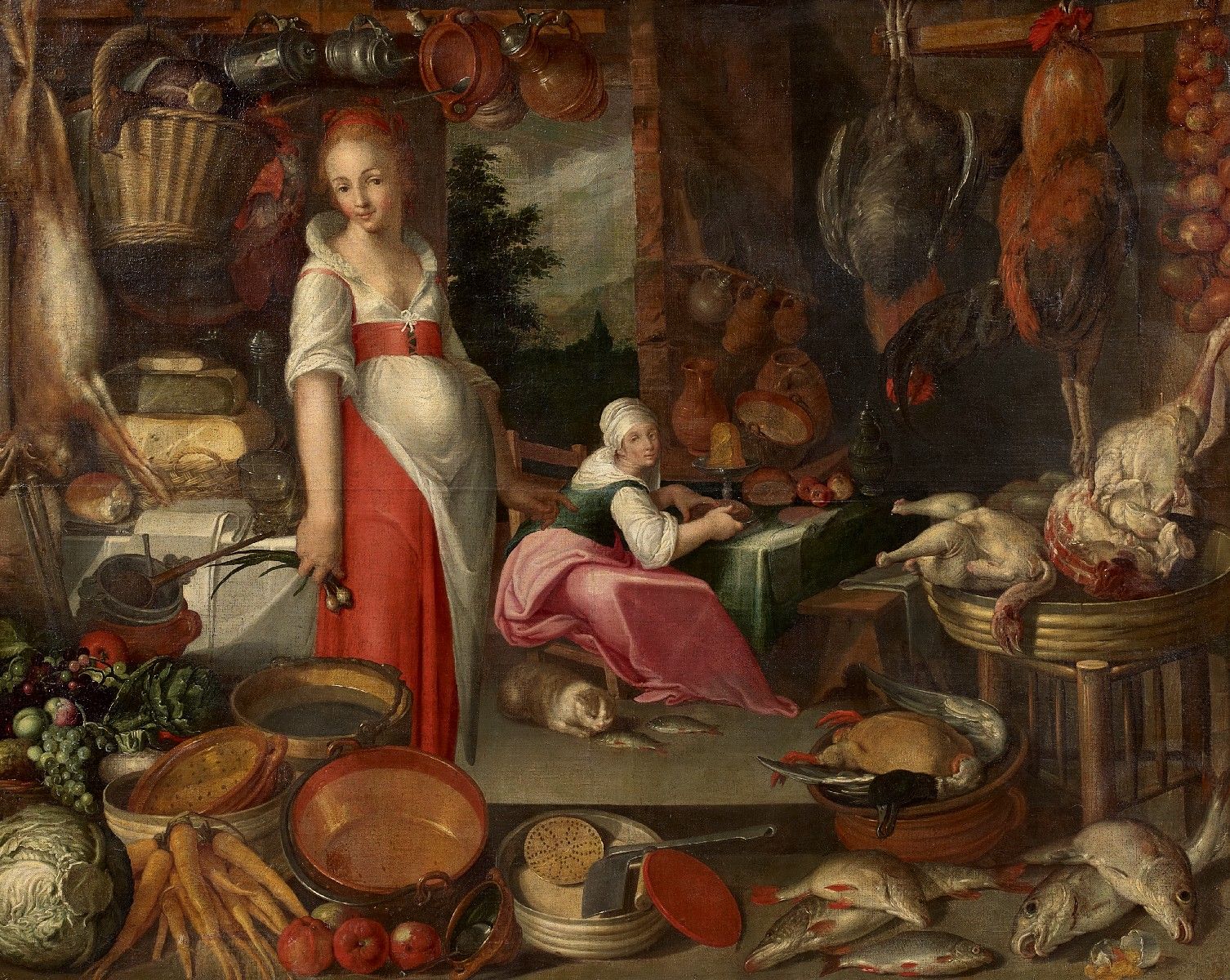 siftingthepast_kitchen-with-pieces-cook-and-kitchen-maid_unknown_16th-century